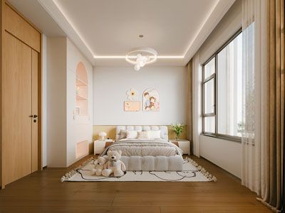 现代奶油风卧室 儿童房 公主房