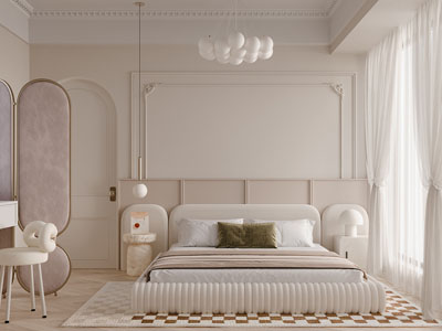 法式奶油风卧室 儿童房