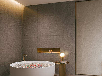 现代卫浴间 圆形浴缸