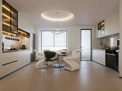 现代开放式厨房餐厅