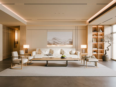 新中式奶油风客厅