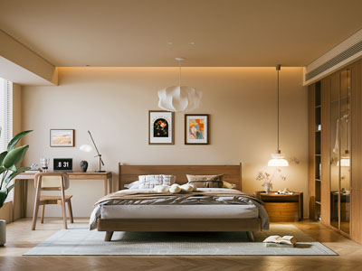 现代中古风卧室