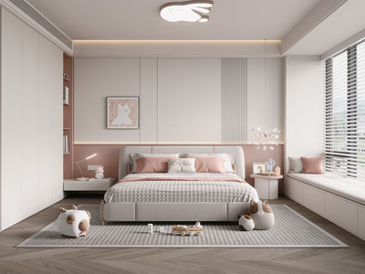 现代奶油风卧室