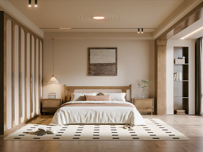 侘寂风中古风卧室