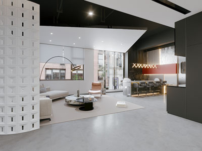 现代办公室接待区 休闲区3d模型 现代办公室接待区 休闲区