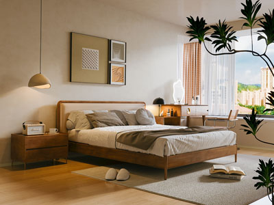 侘寂风中古风卧室