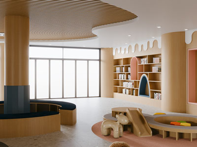 现代幼儿园大厅 大堂3d模型 现代幼儿园大厅 大堂
