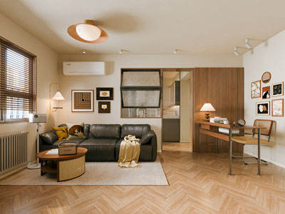 现代中古风客厅