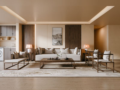 新中式中古风客厅