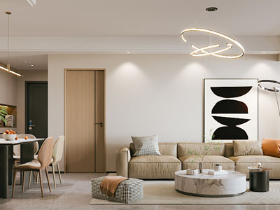 现代客厅餐厅