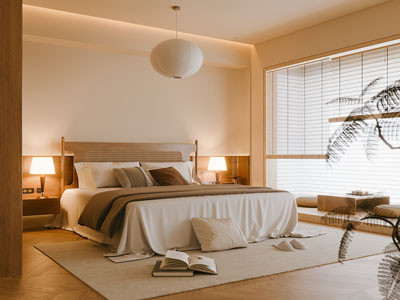 侘寂风中古卧室