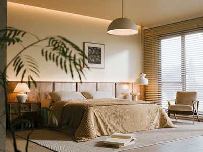 侘寂风中古风卧室