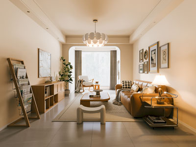 现代中古风客厅