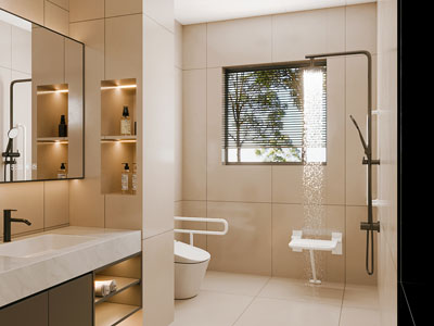 现代奶油风卫浴间 洗手间