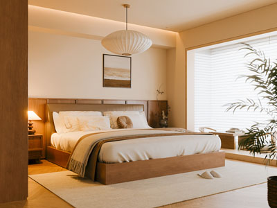 侘寂风中古风卧室