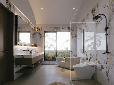 现代卫浴间 洗手间