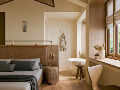 侘寂风中古风主卧室