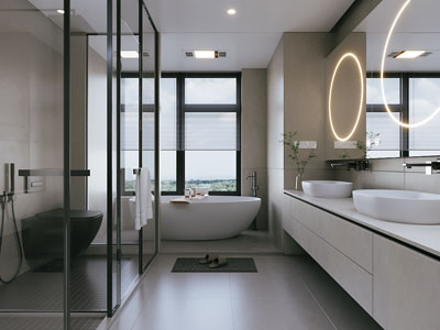 现代卫浴间 洗手间