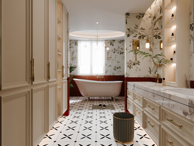 法式轻奢卫浴间 洗手间