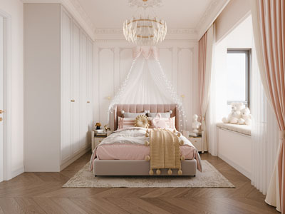 法式奶油风卧室 儿童房
