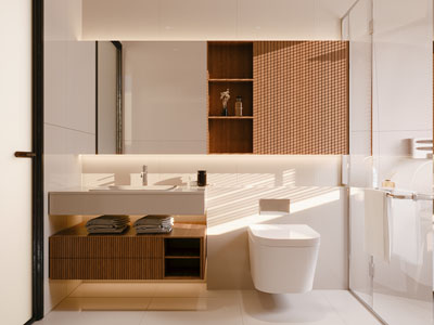 现代卫浴间 洗手台 浴室柜