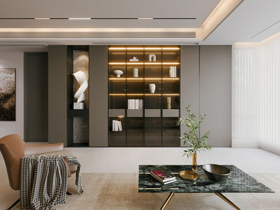 现代装饰柜 单人沙发