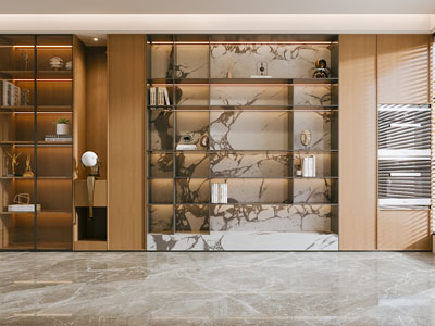 现代玻璃柜门装饰柜