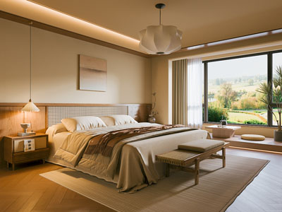 侘寂风中古风卧室