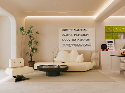 现代奶油风客厅