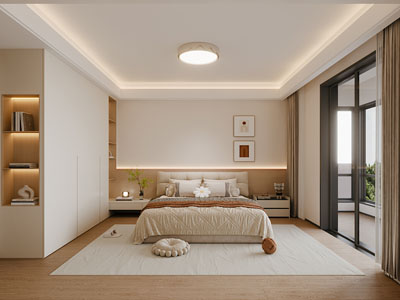 现代奶油风卧室