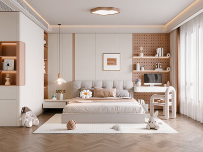 现代奶油风卧室