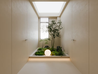 现代玄关过道景观园艺小品