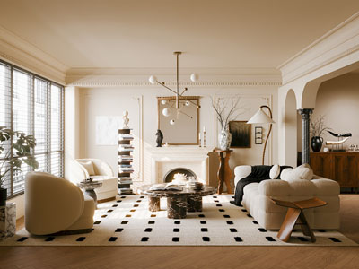 法式奶油风客厅