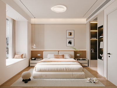 现代奶油风卧室