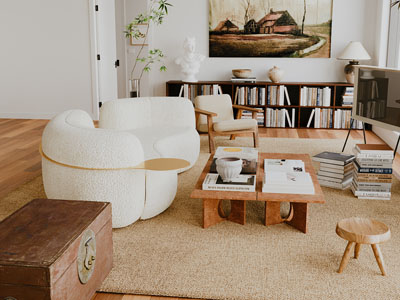 现代中古风客厅