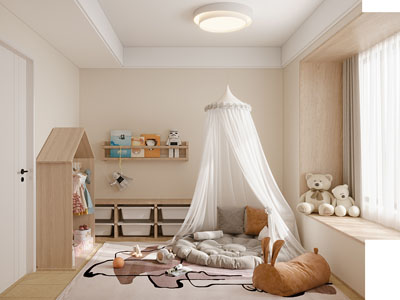 现代卧室 儿童房 娱乐空间