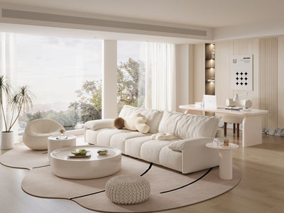 现代奶油风客厅