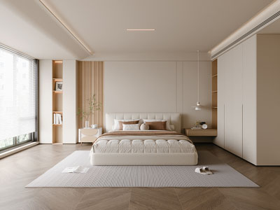 现代奶油风卧室