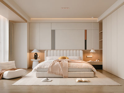 现代奶油风卧室