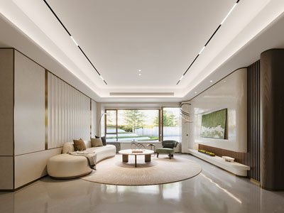 现代奶油风客厅