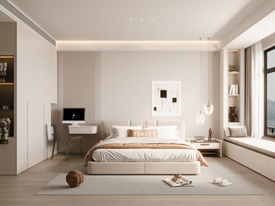 现代奶油风卧室