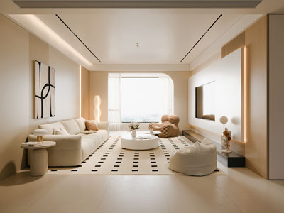 现代奶油风客厅