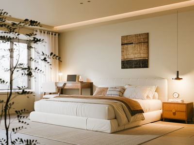 侘寂风中古风卧室