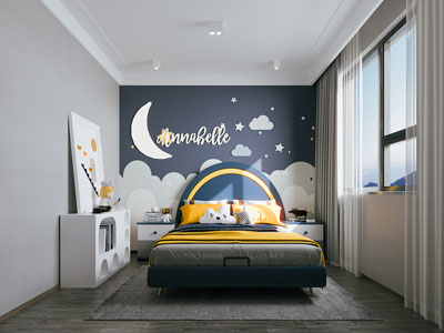 现代卧室 儿童房 男孩房