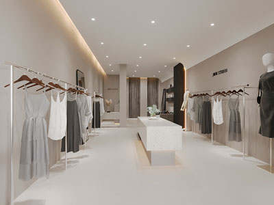 现代女装专卖店 服装店3d模型 现代女装专卖店 服装店