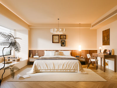 侘寂风中古风卧室