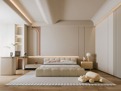 现代奶油风卧室