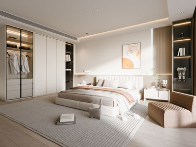 现代奶油风卧室