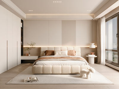 现代奶油风卧室