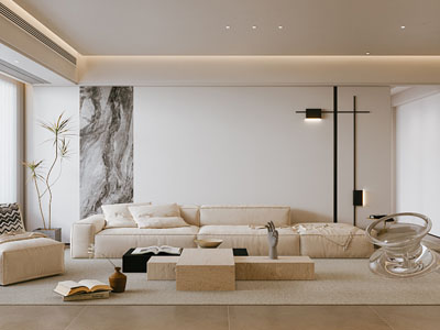 现代奶油风客厅